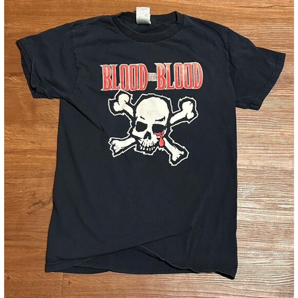 Vintage 90s Blood For Blood T Shirt Hardcore Band Punk Band Tee Single Stitch S - Picture 1 of 6